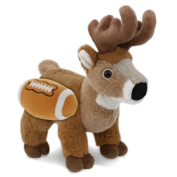 DolliBu Super Soft Standing Deer Stuffed Animal with Football Plush - Soft Huggable Deer, Adorable Playtime Plush Toy, Cute Wild Life Gift Doll Animal Toy for Kids and Adults - 11.5 Inches