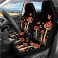 thumbnail image 2 of Yuyamidu 14 Pack Red Mushroom Car Seat Cover Set with Steering Wheel Cover Seat Belt Strap Pads Headrest Covers Keychain Coasters Center Console Cover for Most Vehicle, 2 of 7