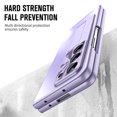 thumbnail image 2 of Decase Luxury Case for Samsung Galaxy Z Fold 5 5G with Hinge Protection, Premium Plating Frosted Hybrid Shockproof with Hidden Stand Screen Protector Slim Case for Samsung Z Fold 5 5G 2023,Purple, 2 of 7