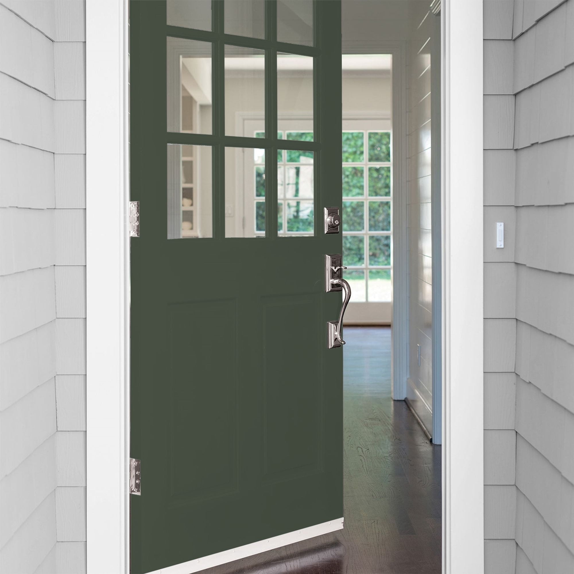 Glidden High Endurance Plus Charcoal Smoke Satin Exterior Paint and Primer, 1 Quart