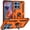 Orange, variant on For Motorola Moto G 5G 2025 XT2513V Machine Kickstand Phone Case - TCT Silver