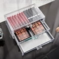 thumbnail image 3 of Caja De Almacenamiento Con Cajón Transparente, Organizador De Maquillaje Acrílico A Prueba De Polvo, Multiusos, De Gran Capacidad, Resistente Para Máscaras Y Productos Para El, 3 of 7