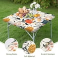 thumbnail image 4 of Elastic Fit Tablecloth with Subtle Floral Pattern, 34x34 Inch Waterproof Polyester for Casual Dining, 4 of 6