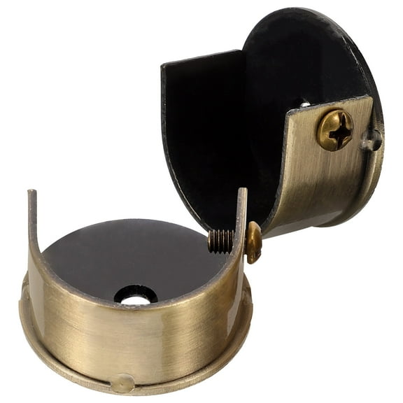 HOMEMAXS 2pcs Curtain Rod Roman Rod Brackets Wall Mount Curtain Pole Rack Holder Support