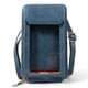 thumbnail image 1 of Bolso Bandolera Pequeño para Teléfono Celular para Mujer - Bolso Bandolera Ligero de Cuero PU para Mujer Mini Monedero para Teléfono,Azul, 1 of 5