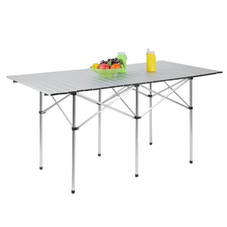 140x70cm Portable Aluminum Folding Table Lightweight Outdoor Roll Up 140x70cm Portable Aluminum Folding Table Lightweight Outdoor Roll Up Camping Picnic With Storage Bag