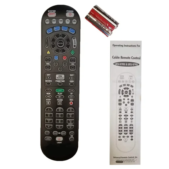 Spectrum Tv Universal Remote Control Ur5U-8780L Clickr-5 Time Warner Cable
