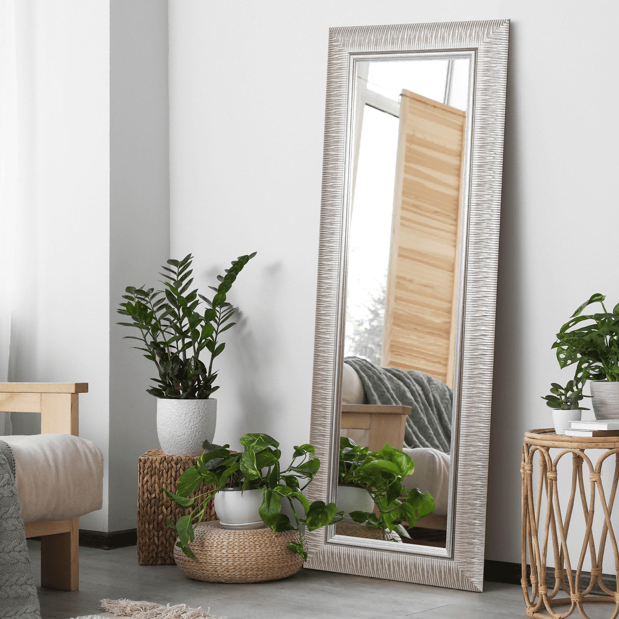 43"*16" Wall Mirror Full Length Mirror Rectangle Full Body Mirror Silver
