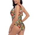 thumbnail image 4 of Gaeub Funny Owl Bird Women's One Shoulder Ruffle Tummy Control Swimwear for Swimming Surfing Beach Party - XX-Large, 4 of 8