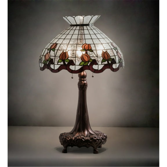 Meyda Lighting 33" High Roseborder Table Lamp