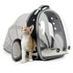 thumbnail image 4 of Mochila expandible para gatos con burbujas, cápsula espacial, transparente, para viajes de mascotas pequeñas Expansión dual, 4 of 9
