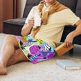 thumbnail image 6 of Rocae Graffiti Pineapples for Men's Soft Sleep Pajama Shorts, Waistband and Pockets, 6 of 9