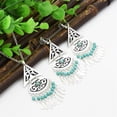 thumbnail image 4 of Pendientes Colgantes Borla Bohemia De La Pendientes Colgantes Turquesa Para Las Mujeres Yinane Conjunto de pendientes de collar, 4 of 8