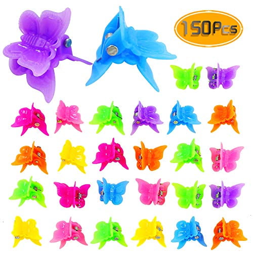 Bignc 150pcs Mini Butterfly Hair Clips 