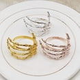 thumbnail image 2 of 4pcs Skeleton Hand Halloween Napkin Rings Napkin Buckles Napkin Holders Halloween Party Favors Home Dining Table Decor (Sliver), 2 of 7
