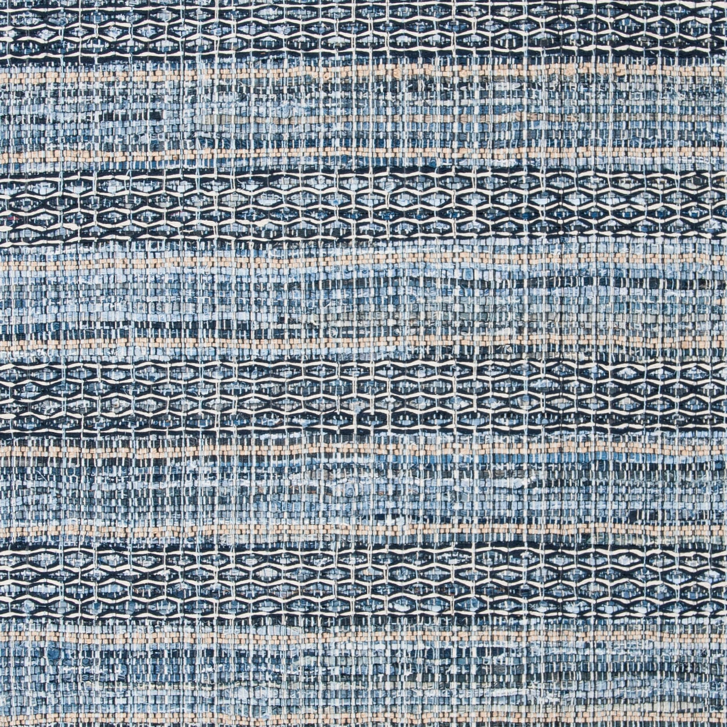 SAFAVIEH Montauk Diana Braided Striped Area Rug, Blue, 8' x 10'