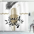 thumbnail image 1 of Ambesonne Beach Saying Shower Curtain, Musical Beach Party, 69"Wx84"L, Camel Black White, 1 of 3