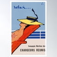 thumbnail image 2 of Vintage Poster Ad - "Relax..." Chargeurs Rã©Unis - 1960- Renã© Gruau Poster Wall Art, Modern Wall Decor For Living Room Bedroom, 8x12 UNFRAMED, 2 of 3