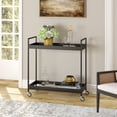 thumbnail image 4 of Evelyn&Zoe Cooper 33" Wide Rectangular Bar Cart in Blackened Bronze, 4 of 7