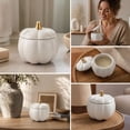 thumbnail image 7 of Naittoop Farmhouse Ceramic Pumpkin Candle Gift, Autumn Scented Candle,Soy Wax Pumpkin Jar Candles, Thanksgiving Halloween Home Table Centerpiece Farmhouse Decor Gift Orange, 7 of 7
