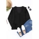 thumbnail image 1 of ABPHQTO Camisa transparente con textura de lunares suizos y cuello vuelto negro para mujer, 1 of 5