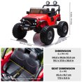 thumbnail image 3 of VOLTZ TOYS Lifted Monster Jeep 24V 2 Seater Classic Ride on Car with Remote Control, Leather Seat and EVA Tires, 3 of 7