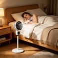 thumbnail image 4 of Standing Fans For Bedroom, 3 Speeds, Adjustable Height Standing Fan Whole Room Air Circulator, Quiet Dc Motor, 90° Oscillating Pedestal With Remote(White), 4 of 7