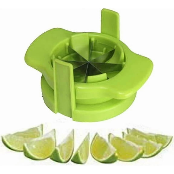 Lemon & Lime Wedge Slicer Lemon Slicer Kitchen Multipurpose Stainless Steel Orange Slitter Fruit Cutter Kitchen Accessories,Green