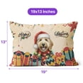 thumbnail image 4 of Merry Christmas Santa Goldendoodle Scarf Twinkling Lights Xmas Holiday Pillow Cushion Double Sided Doodle Dog Lover Gifts Idea Throw Pillow - 00022, 4 of 4
