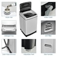 thumbnail image 6 of Topcobe Full-Automatic Washing Machine 1.5 Cubic Feet 11 LBS Washer and Dryer, Portable Washing Machine Spin Dryer for Dorms, Apartments, RVs, Gray, 6 of 10