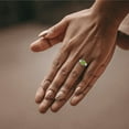thumbnail image 5 of Three-Stone Engagement Ring for Women - 3.5ct Natural Peridot in 14K White Gold Promise Ring, 5 of 7