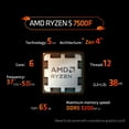 thumbnail image 3 of Amd 100-100000597BOX Ryzen 5 7500f 6-core Chip Processorwraith Stealt 6 12 65 Am5, 3 of 4