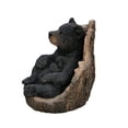 thumbnail image 4 of Hi-Line Gift Ltd. Lone Cub Haven: Intriguing Black Polyresin Bear in Stump Figurine, 4 of 6