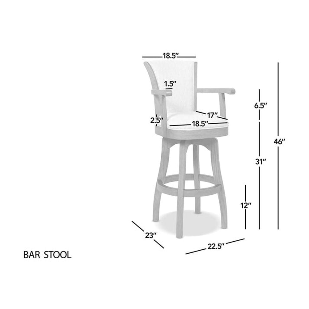 Williams 27" Swivel Counter Height Bar Stool Vintage Brown Faux Leather