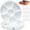 Translucent Color, variant on 7 Section Divided Plates for Dip, Thanksgiving Color Heavyweight Plastic Round Party Serving Tray 10.6 Inch, 40 Disposable Fork, Snack Food Platter for Nut Candy Veggie Fruit