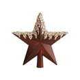 thumbnail image 2 of 8" Rustic Christmas Star Tree Topper – Vintage Farmhouse Rusty Star Ornament for Christmas Tree, 3D Tree Top Star for Holiday Home Décor, Indoor & Outdoor Christmas Decorations (Brown), 2 of 6