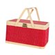 thumbnail image 2 of Cesta de picnic para decoración de fiestas, portátil, tejida, para pan, regalo, embalaje de refrigerio Rojo, 2 of 8