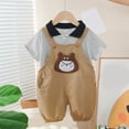 thumbnail image 2 of NIEWTR Toddler Boy Girls Summer Short Sleeve Letter T Shirt Top Elastic Shorts Set Casual 2Pcs Outfits Cartoon Print Summer Pjs For 18-24 Months 2t 3t 4t 5t 6t Summer Pajamas Set ,12-18 Months, 2 of 7