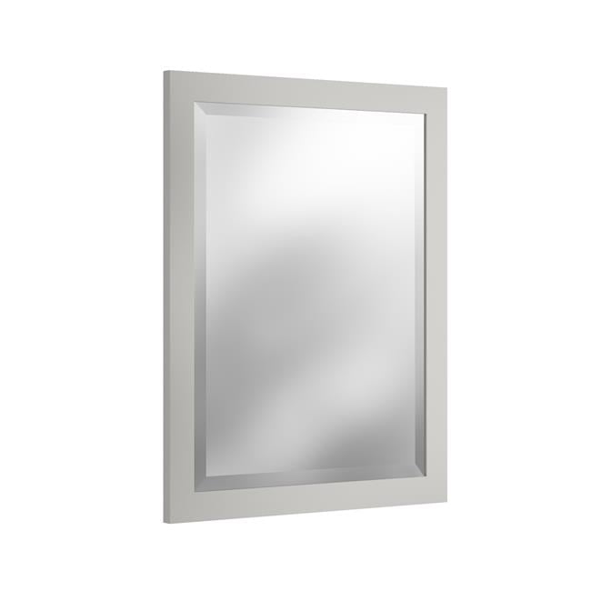 Alaterre AMIR0040 24 in. Beveled Bath Vanity Mirror, Gray