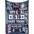 thumbnail image 1 of LHSHID Lacrosse Gifts for Boys Throw My Goal is to Deny Yours Flannel Blankets for Men 30x40in, 1 of 6