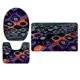 thumbnail image 4 of Juego de alfombra de paisaje de baño Funda de asiento de oro Alfombra en U Juego de 3 alfombrils de baño 5 Soledad Conjunto de alfombra de baño, 4 of 7