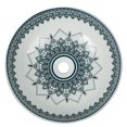 thumbnail image 4 of 16" Round Artistic Ceramic Vessel Sink – Glossy Above-Counter Basin with Hand-Inspired Printed Pattern, 4 of 9