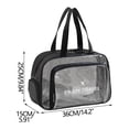 thumbnail image 3 of Transparent PVC Wet Dry Wash Bag Cosmetic Bag Large Capacity Beach Bag, 3 of 7