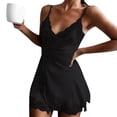 thumbnail image 6 of Women's Nightgowns & Sleepshirts Pajamas Satin Home Nightdress Exotices Plus Size Dresses for Women,Black,L, 6 of 8