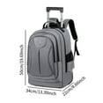 thumbnail image 3 of Mochila con ruedas Mochila informal Maleta de gran capacidad Mochila con ruedas Mochila para computadora portátil para adultos Niños Escuela Trabajo Gris, 3 of 8