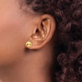thumbnail image 3 of Finest Gold 14K Yellow Gold Polished & Diamond-Cut 8MM Ball Post Earrings, 3 of 4