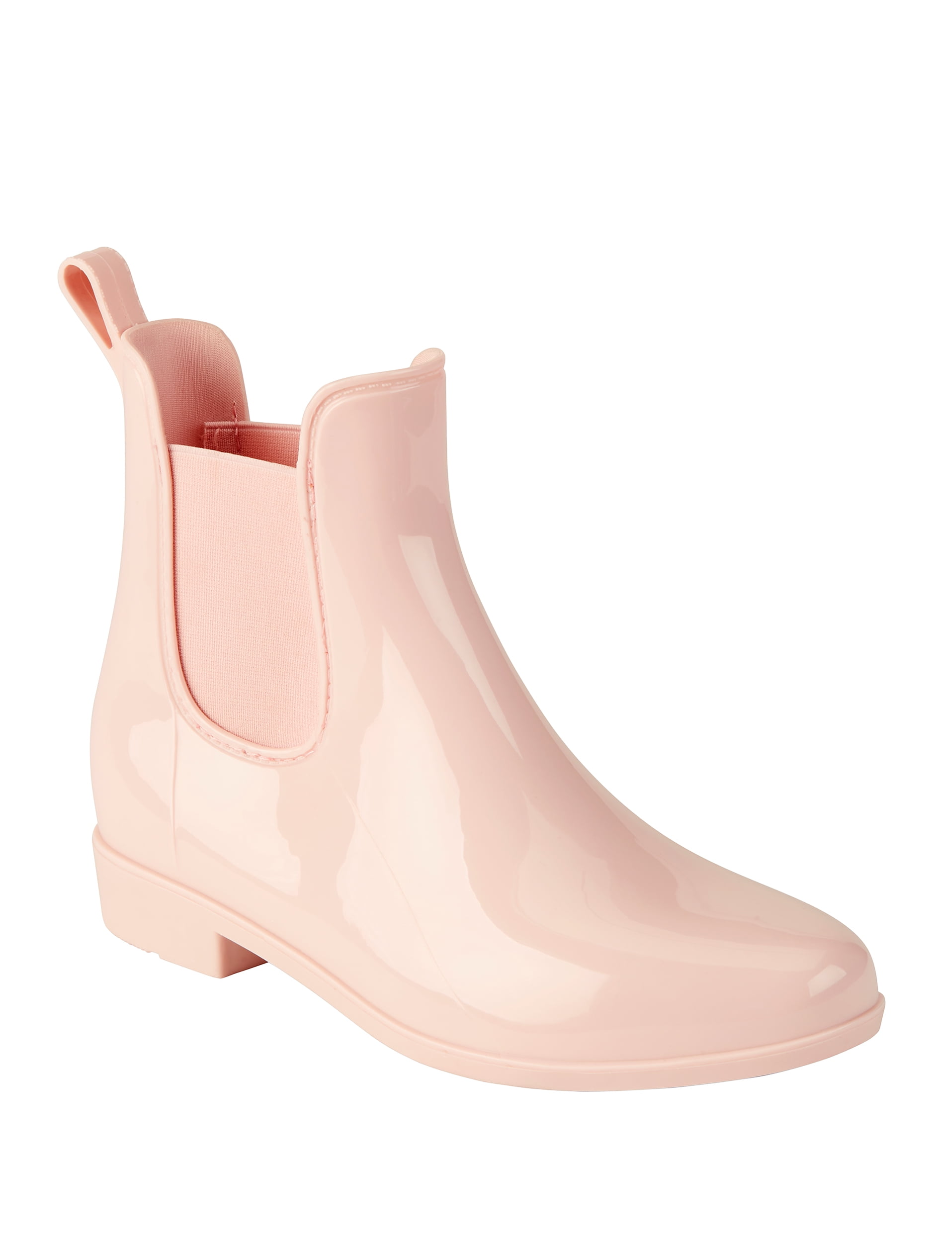 blush rain boots