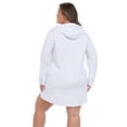 thumbnail image 6 of HDE Women's Plus Size UPF 50 Swim Coverup Dress with Hood White 4X, 6 of 7