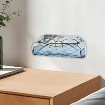 Vikakiooze Wall Mounted Eyeglasses Organizer No Punch Too Bedside Wall Living Room Display Convenient Storage Bottom Drainage