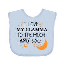 Inktastic I Love My Glamma to the Moon and Back Boys or Girls Baby Bib